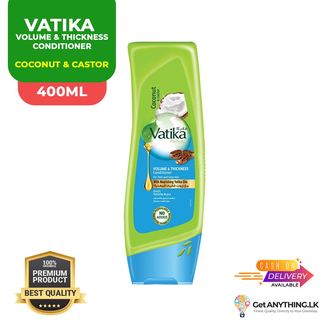 VATIKA Coconut & Castor 400ml Volume & Thickness Conditioner