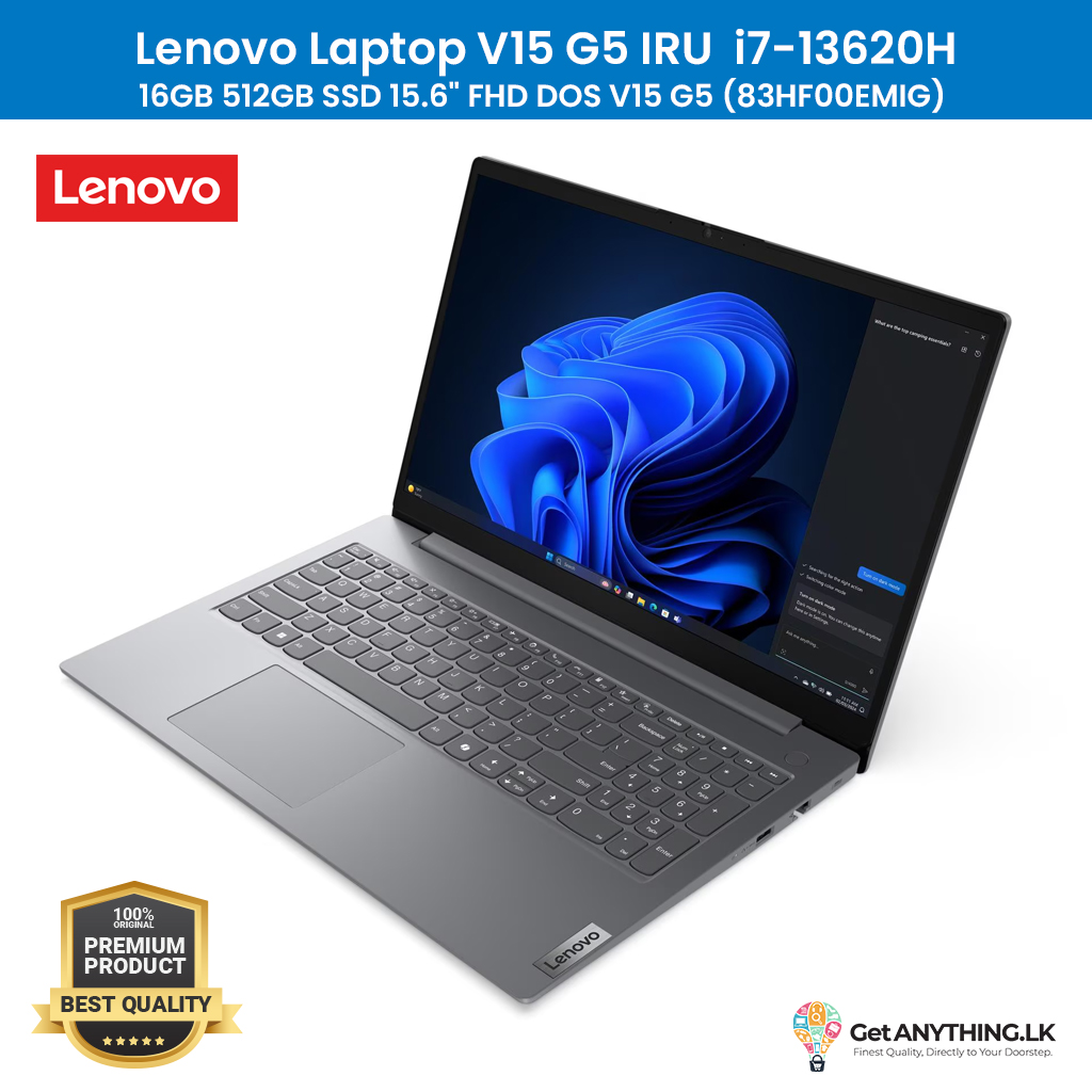 Lenovo Laptop i7-13620H V15 G5 (83HF00EMIG) 