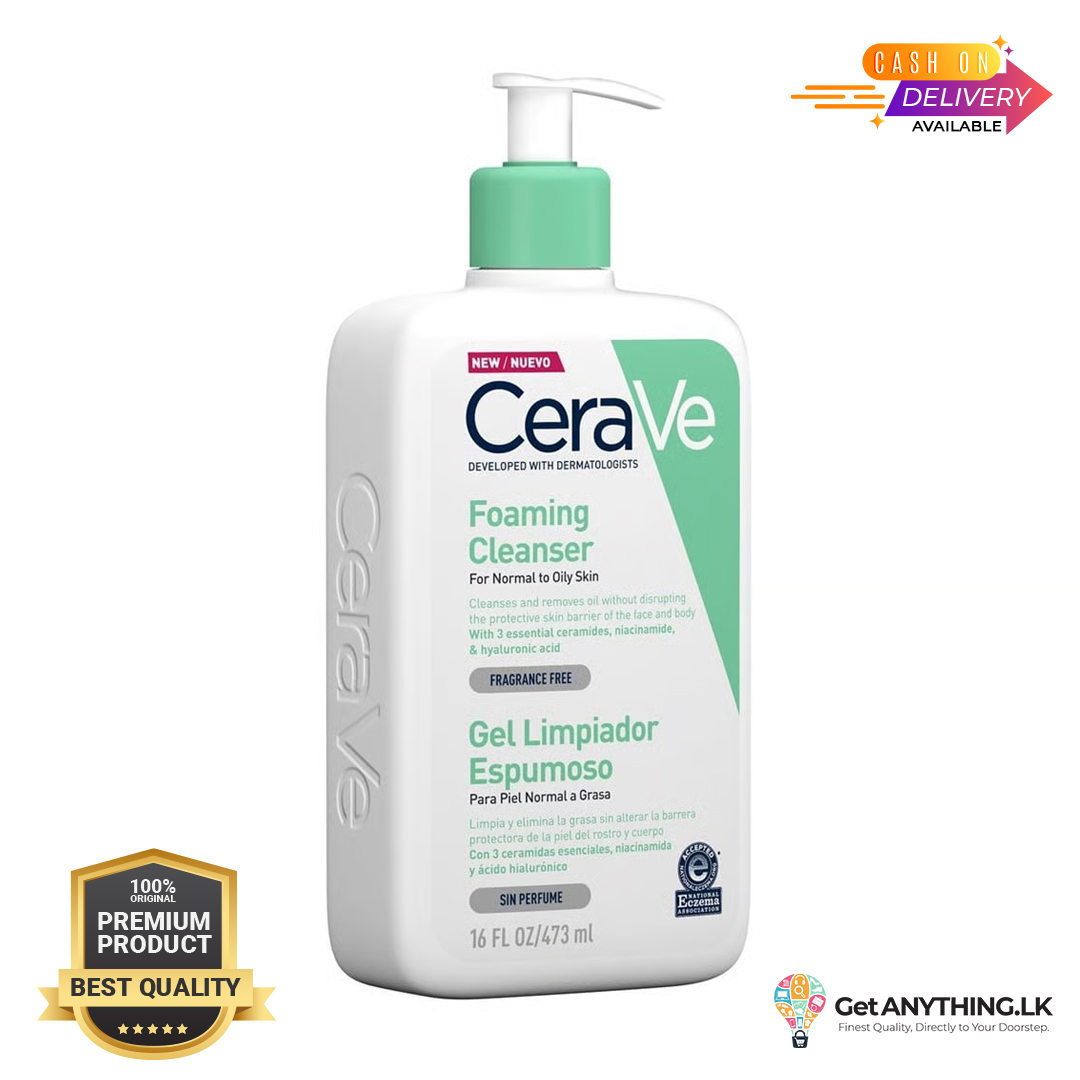 CeraVe Soothing Purifying Foaming Cleansing 473ml Daily Face Wash Facial Cleanser for Oily Skin