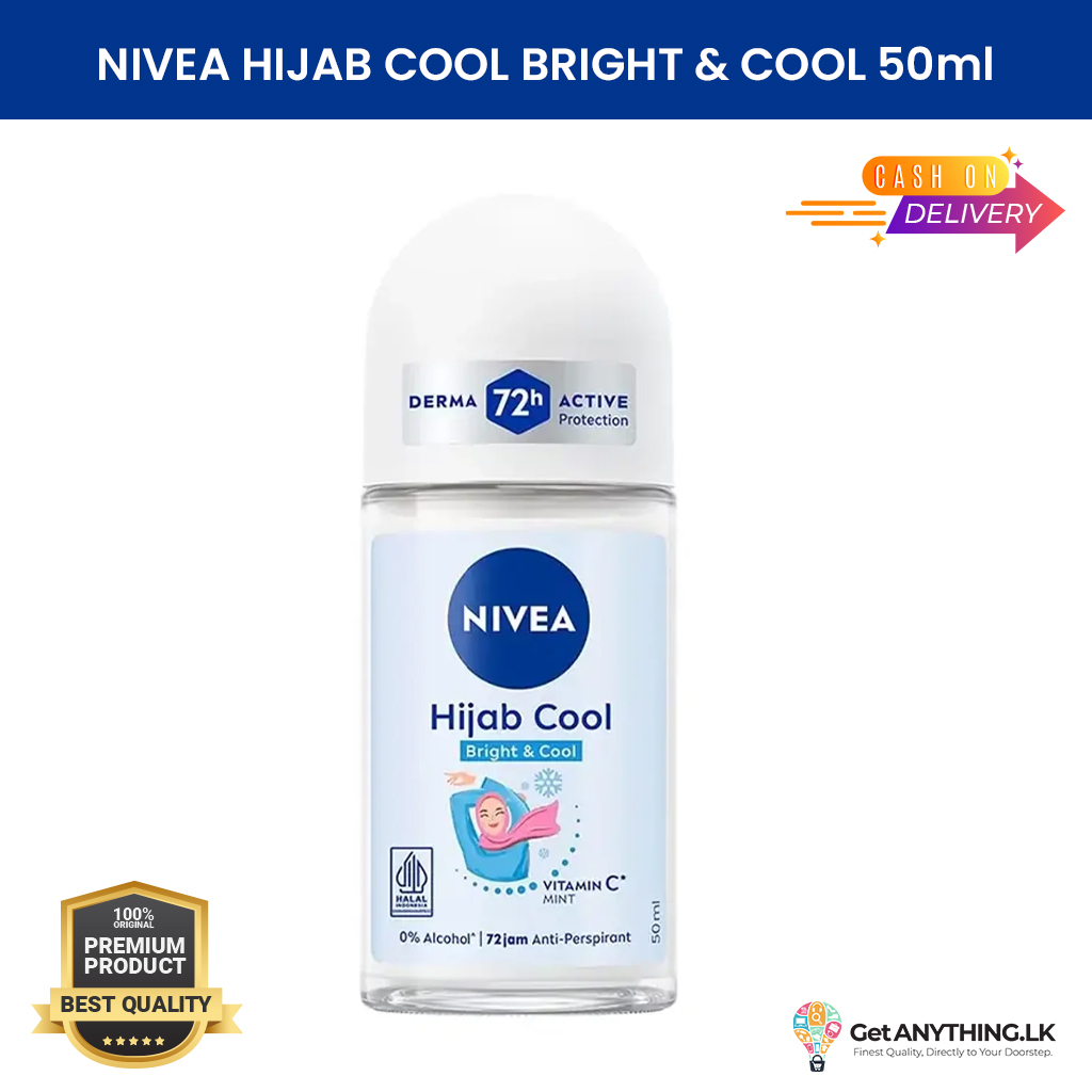 NIVEA Brightening Hijab Cool Deodorant Roll-On (50ml)